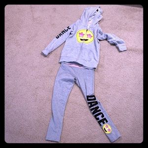 Justice legging and hoodie set